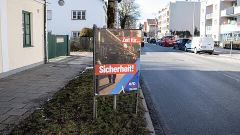 So wirbt die AfD in M&uuml;nchen bei der Kommunalwahl.