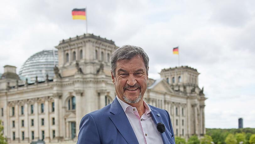 Irgendwie verändert: Bayerns Ministerpräsident Markus Söder beim ARD-Sommerinterview mit graumeliertem "Henriquatre"-Bart. Was hinter der neuen Frisur steckt? Die AZ hat nachgefragt.