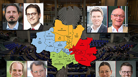 Wer geht für welchen Wahlkreis ins Rennen? Die AZ gibt den Überblick.