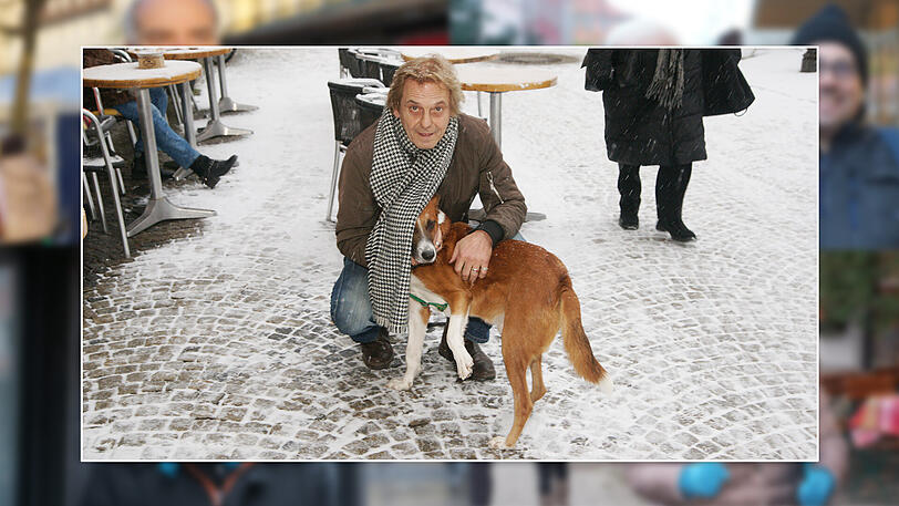 Gastronom Jerry Sattler mit seinem Hund Leo:   
"Ich lebe seit 40 Jahren in Schwabing. Schade ist, dass einige alte Kneipen verdrängt wurden. Ich vermisse
das frühere Schwabinger Nest. Mittlerweile gibt es mir etwas zu viele Fast-Food-Ketten gepaart
mit Handy-Läden.
Ich bin ein sehr geselliger Mensch. Doch zwischendrin mag ich gerne Ruhe - die finde ich dann
bei langen Spaziergängen im nördlichen Teil vom Englischen Garten zusammen mit meinem Hund
Leo, einem Straßenhund-Mischling ursprünglich aus Neapel.
Außerdem spiele ich täglich mit meiner E-Gitarre Rock-Mucke.
Schöne gute Pasta in allen Variationen esse ich am liebsten in der Riva Bar oder im Ristorante Pepenero in der Feilitzschstraße.
Das Tambosi ist mir dagegen etwas zu überkandidelt."