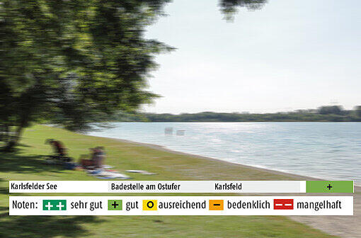 Karlsfelder See: Badestelle am Ostufer. ADAC-Urteil: GUT
