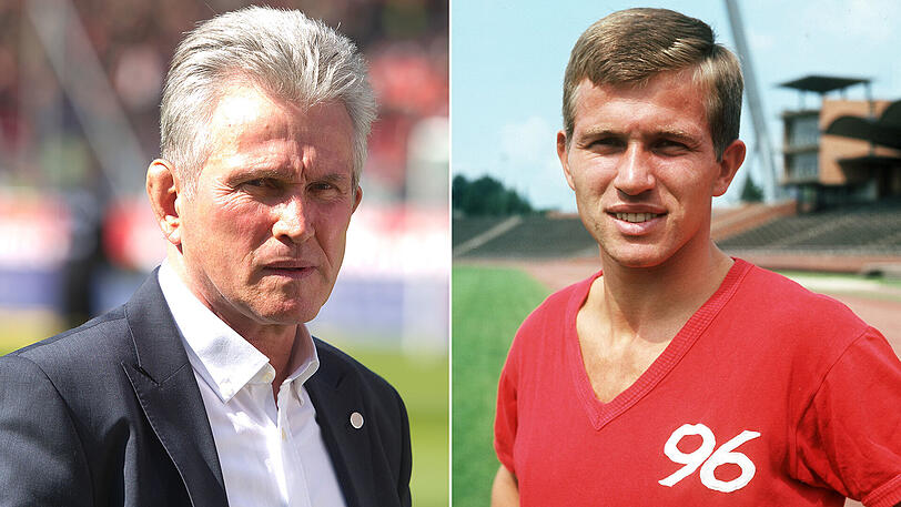 Der doppelte Jupp Heynckes: Als Trainer des FC Bayern bei seinem bisher letzten Auftritt in Hannover am 20. April 013 - und 1969 als Spieler von Hannover 96 vor seinem Bundesliga-Debüt.