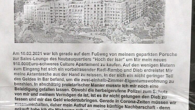 Ein vermeintlicher Radl-Rambo-Dieb wird gesucht - wer hinter dem Aushang steht, ist unklar. Ein vermeintlicher Radl-Rambo-Dieb wird gesucht - wer hinter dem Aushang steht, ist unklar.