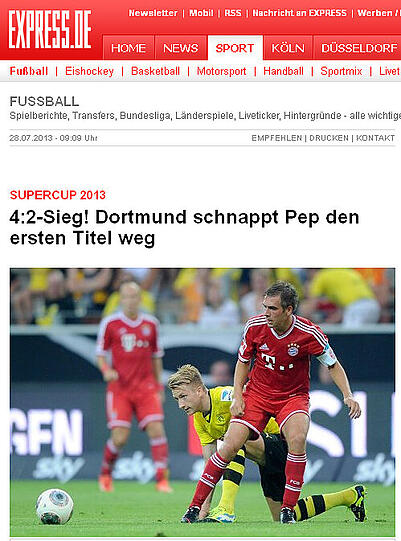 Das schreiben die deutschen Medien über den 4:2-Erfolg des BVB im Supercup.
