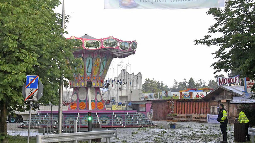 In Unterschleißheim musste das Volksfest geräumt werden.