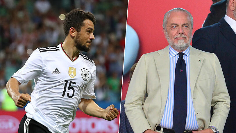 Der Wechsel von Amin Younes (l.) zum SSC Neapel kam im Winter doch nicht zustande. Präsident Aurelio De Laurentiis (r.) wittert eine Verschwörung. Der Wechsel von Amin Younes (l.) zum SSC Neapel kam im Winter doch nicht zustande. Präsident Aurelio De Laurentiis (r.) wittert eine Verschwörung.