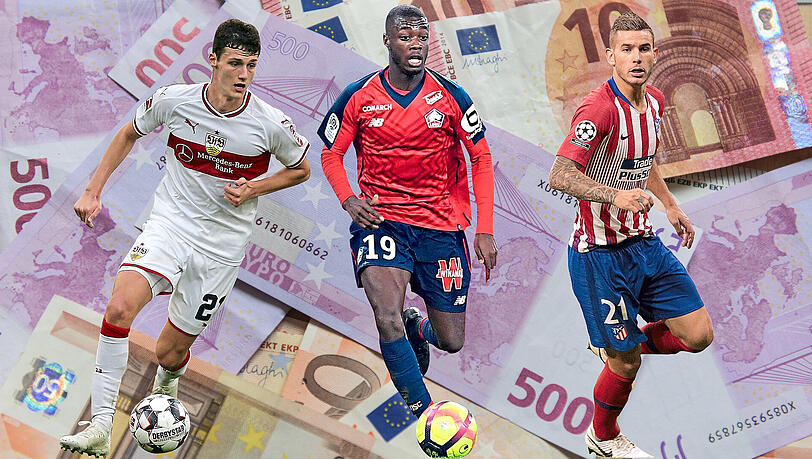 Bald gemeinsam im Bayern-Dress? Benjamin Pavard, Nicolas Pépé und Lucas Hernandéz (v. l.). Bald gemeinsam im Bayern-Dress? Benjamin Pavard, Nicolas Pépé und Lucas Hernandéz (v. l.).
