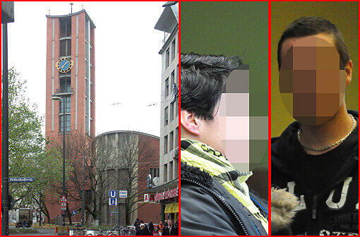 Elisabeth H. (27, l.) auf der Anklagebank im Münchner Amtsgerichtssaal. Ihr damaliger Sex-Partner Tobias H. (31) hat den Weg zur Verhandlung nicht gefunden.