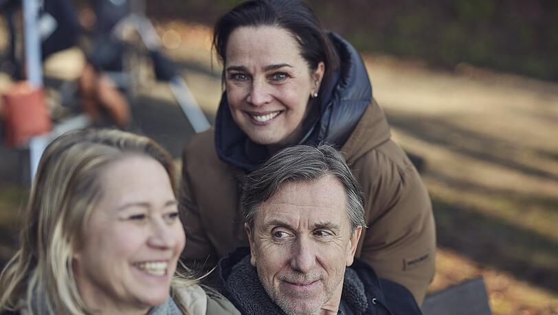 Beim Dreh: Désirée Nosbusch, Tim Roth und Trine Dyrholm.