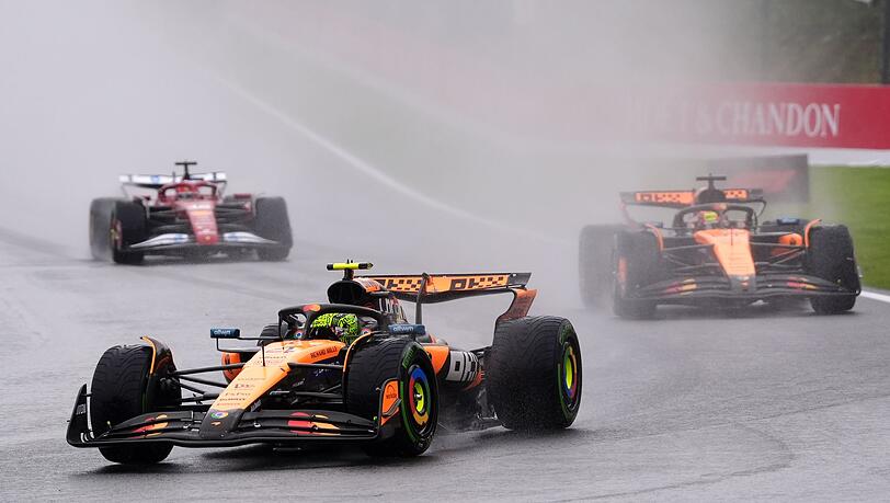 Lando Norris führte nur kurz vor Oscar Piastri.