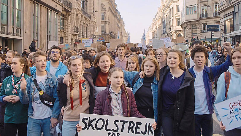 Die schwedische Umweltaktivistin Greta Thunberg in einer Szene der Dokumentation "Greta" Die schwedische Umweltaktivistin Greta Thunberg in einer Szene der Dokumentation "Greta"