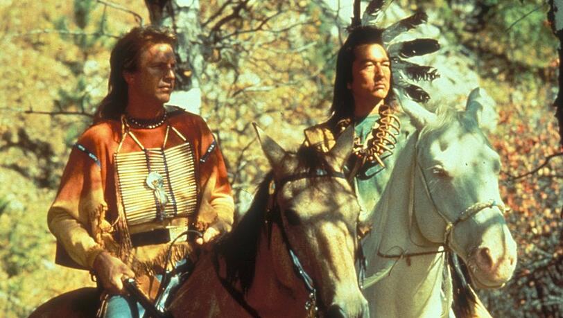 Kevin Costner (li.) und Graham Greene im Erfolgsfilm "Der mit dem Wolf tanzt".