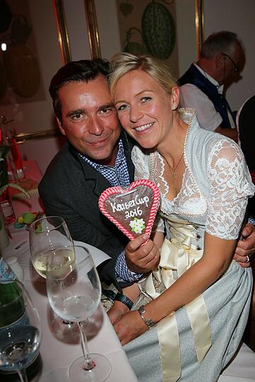 Andrea Klappert-Arland mit Freund Falk Raudies.