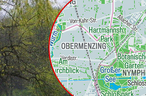 Viel Grün zwischen Grau: Die Bilderstrecke zeigt, wo es in München Parks, Grün- und Erholungsflächen gibt &ndash; und wo Wasser.
