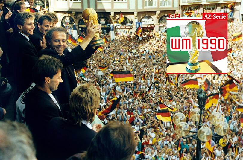 &bdquo;Gehts naus, spuits Fuaßboi!&ldquo;: Der Plan von Beckenbauer ging auf &ndash; und der Trainer kehrte mit dem WM-Pokal nach Deutschland zurück.
