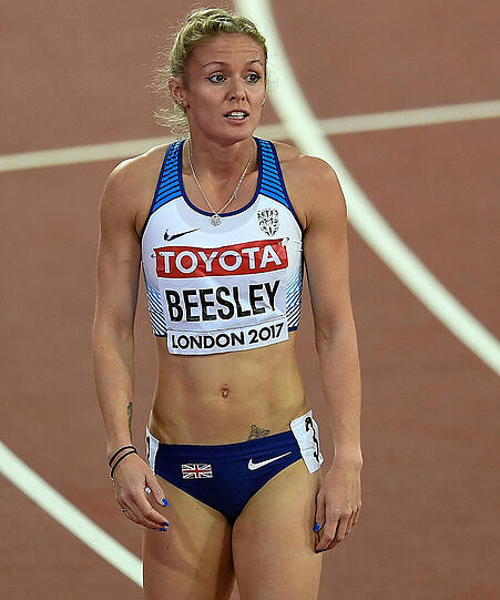 Die britische 400-Meter-Hürden-Läuferin Meghan Beesley.