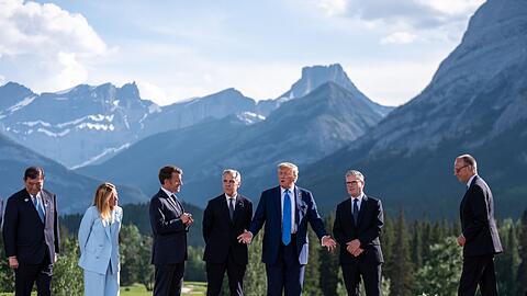 Seine G7-Kollegen, die eine gemeinsame Linie zum neuen Krieg in Nahost abstimmen wollten, lässt Trump kurzerhand zurück.