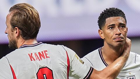 Entt&auml;uschung pur: Englands Schl&uuml;sselspieler Harry Kane und Jude Bellingham.