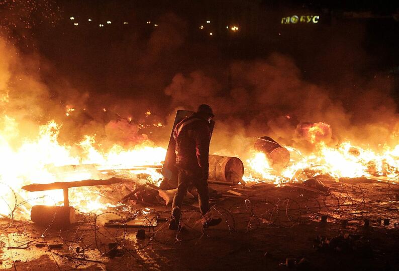 Blut, Feuer, Gewalt: Die Situation in Kiew ist in der Nacht weiter eskaliert. Die Bilder aus der Ukraine.