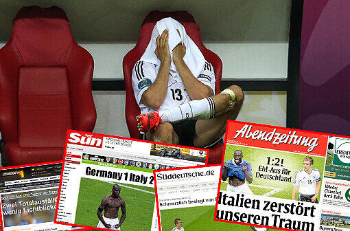 Aus für Deutschland bei der EM 2012: Die Pressestimmen aus Deutschland, Italien und der Fußball-Welt nach der bitteren Niederlage gegen Italien.