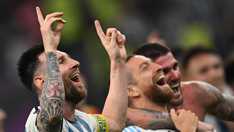 Argentiniens Superstar Lionel Messi jubelt nach dem Sieg gegen Australien.