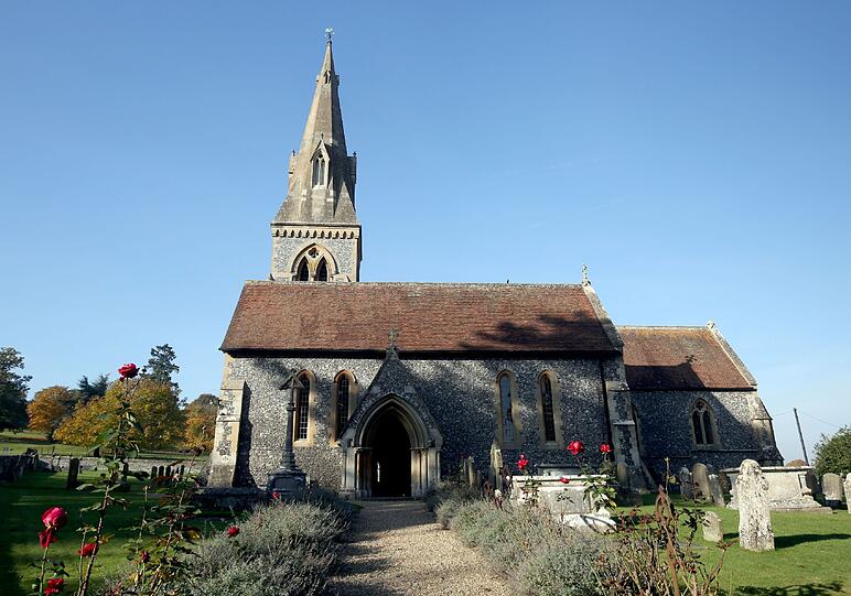Die St. Mark's Kirche in Englefield.