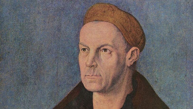 Ein Porträt des Kaufmanns Jakob Fugger, gemalt um 1519 von Albrecht Dürer.