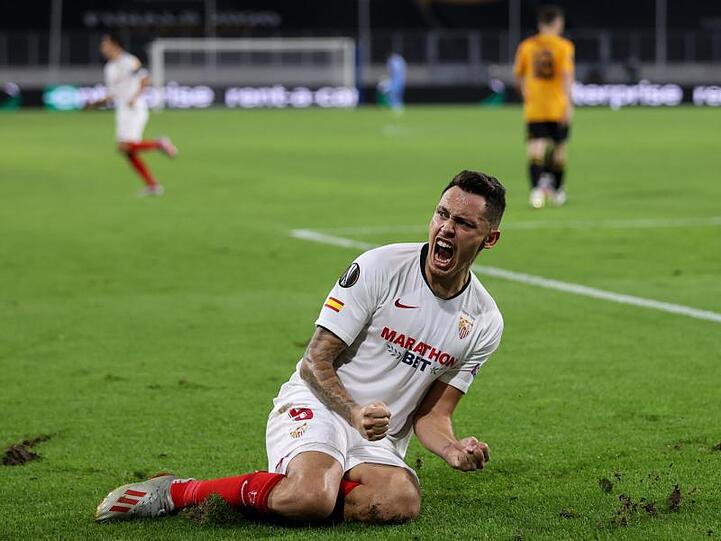 Lucas Ocampos köpfte den FC Sevilla in die Runde der letzten Vier.