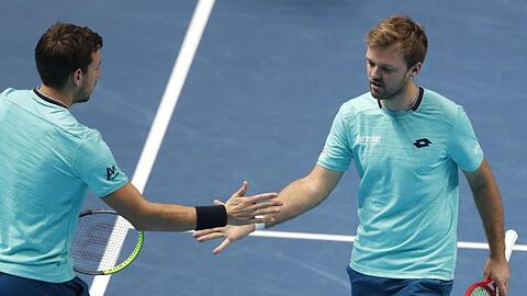 Haben das Halbfinale bei den ATP Finals verpasst: Kevin Krawietz (r) und Andreas Mies.