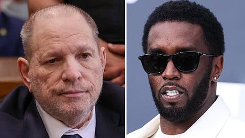 Eine Frau hat sowohl gegen Harvey Weinstein (l.) als auch gegen Sean "Diddy" Combs Klage eingereicht.