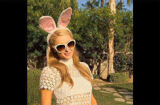 Augen auf und Ohren gespritzt: It-Girl Paris Hilton wünscht ihre Fans im Internet per Video frohe Ostern. Natürlich Stilsicher mit großen Plüschohren.