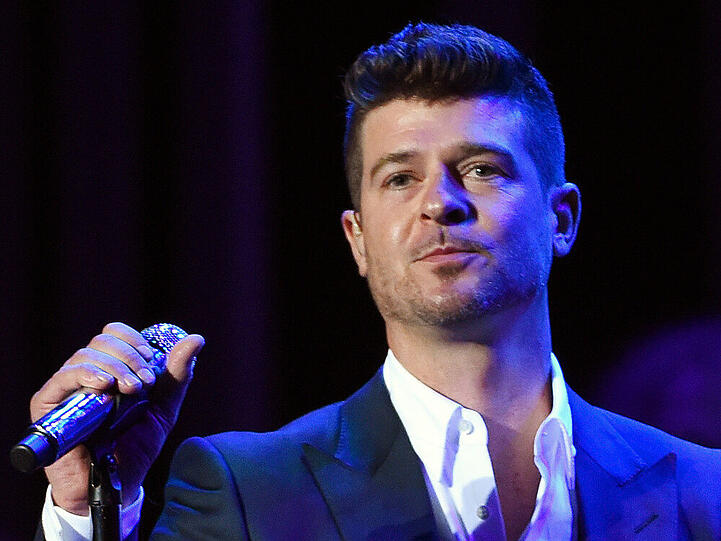 Robin Thicke bei einem Auftritt in Los Angeles