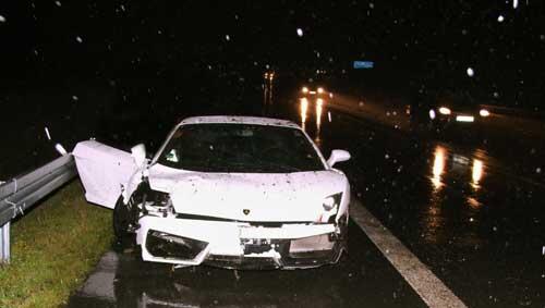 Unfall: So sah Schaller Lamborghini nach dem Crash aus Unfall: So sah Schaller Lamborghini nach dem Crash aus
