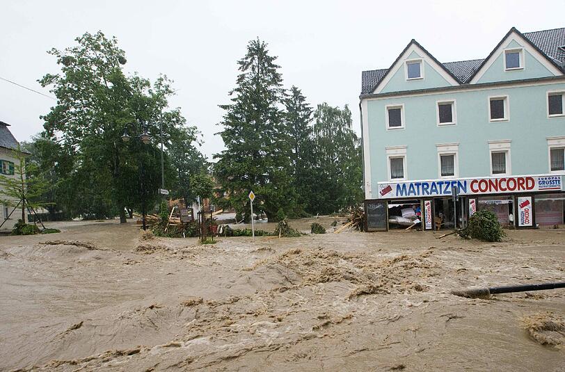 Das Hochwasser in Simbach im Landkreis Rottal-Inn.