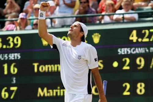 Freut sich über den Einzung ins Achtelfinale von Wimbledon: Tommy Haas.