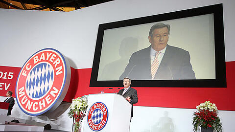 Es gibt unangenehmere Termine: Bayern-Präsident Karl Hopfner am Freitagabend bei der Hauptversammlung.