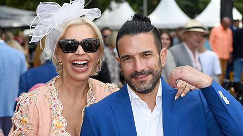 Verena Kerth und Marc Terenzi lachen über die Gerüchte.