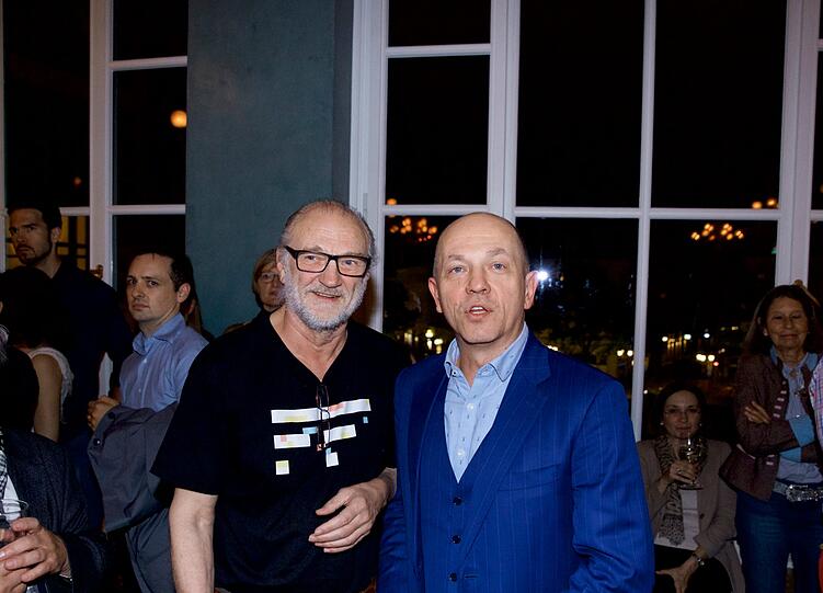 Josef E. Köpplinger mit Peter Konwitschny.