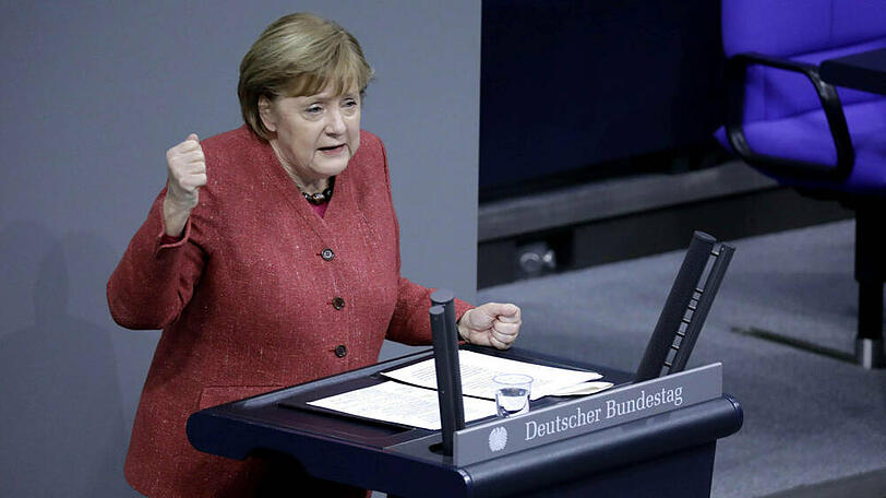 Angela Merkel im Dezember im Bundestag