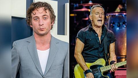 "The Bear"-Star Jeremy Allen White (l.) soll Rocklegende Bruce Springsteen im geplanten Biopic "Deliver Me From Nowhere" verköpern.