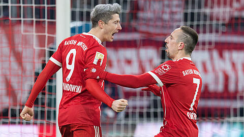 Zumindest Robert Lewandowski hatte gegen Köln Grund zum Jubeln.
