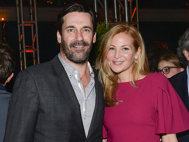 Jon Hamm und seine langjährige Partnerin Jennifer Westfeld im Januar in New York