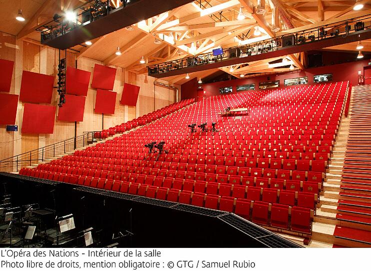 Ein provisorisches Opernhaus für über 1100 Zuschauer: Die Opéra des Nations in Genf.