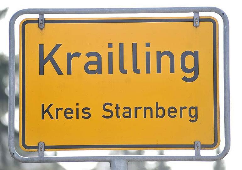 Das Ortsschild von Krailling