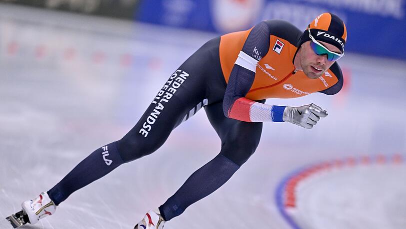 Eisschnelllauf, Sprint-Weltmeisterschaft,  Herren, 5000 Meter Sprint.  Der Niederländer Patrick Roest in Aktion. Er belegte den zweiten Platz.