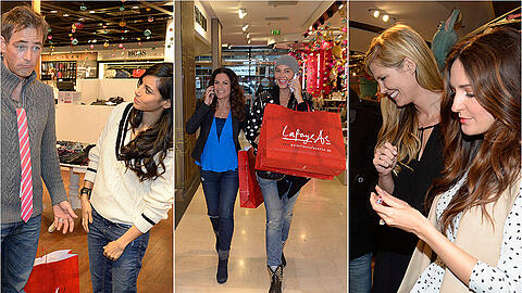 Die Promi-Damen Christine Neubauer, Natascha Ochsenknecht und Co trafen sich vor Weihnachten noch einmal zum Shopping. Einen Hahn im Korb gab's auch. Die Bilder.