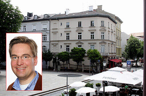 FPD-Politiker Jörg Hoffmann fühlt sich wohl im Lehel. Das liegt auch am St.-Anna-Platz.