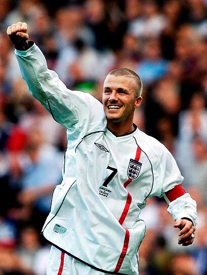 Jubel im englischen Trickot: David Beckham