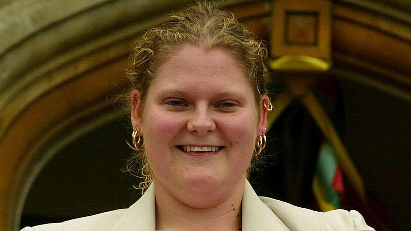Louise Joy Brown, die als weltweit erstes Retortenbaby berühmt wurde.