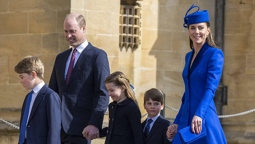 Prinz William und Prinzessin Kate feierten Ostern mit den drei Kindern George, Charlotte und Louis auf Schloss Windsor